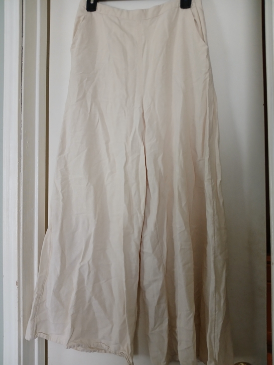 Midnight Sky Pants - Cream Wide-Leg Women's Palazzo Pants